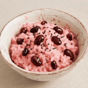 甘納豆のお赤飯
あまなっとうのおせきはん
画像を見て覚える日本のグルメの画像です。上に表記した名前のグルメの画像です。この画像は、学習目的で使用されます。
