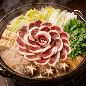 ぼたん鍋
ぼたんなべ
画像を見て覚える日本のグルメの画像です。上に表記した名前のグルメの画像です。この画像は、学習目的で使用されます。