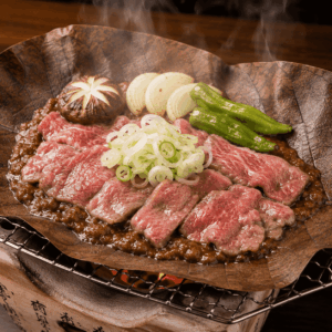 飛騨牛の朴葉味噌焼き
ひだぎゅうのほおばみそやき
画像を見て覚える日本のグルメの画像です。上に表記した名前のグルメの画像です。この画像は、学習目的で使用されます。