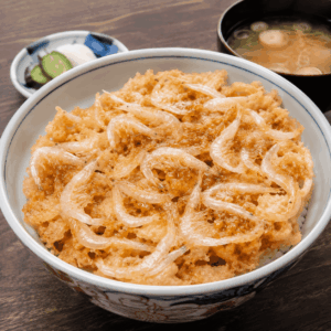 白えび天丼
しろえびてんどん
画像を見て覚える日本のグルメの画像です。上に表記した名前のグルメの画像です。この画像は、学習目的で使用されます。